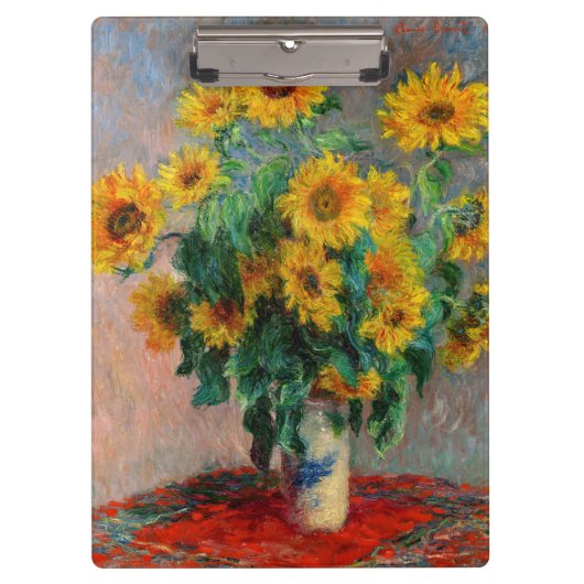 Claude Monet - Bouquet van zonnebloemen Klembord (Voorkant)
