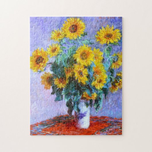 Claude Monet Bouquet van Zonnebloemen Legpuzzel (Verticaal)
