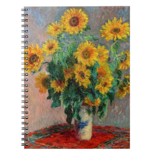 Claude Monet - Bouquet van zonnebloemen Notitieboek (Voorkant)