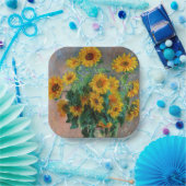 Claude Monet - Bouquet van zonnebloemen Papieren Bordje (Feest)