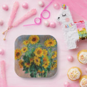 Claude Monet - Bouquet van zonnebloemen Papieren Bordje (Feest)