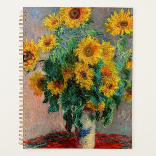 Claude Monet - Bouquet van zonnebloemen Planner (Voorkant)