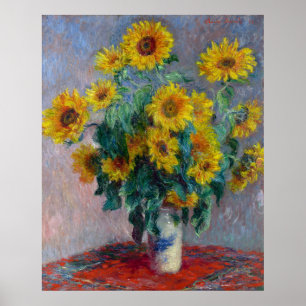 Claude Monet Bouquet van Zonnebloemen Poster