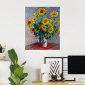 Claude Monet Bouquet van Zonnebloemen Poster (Thuiskantoor)