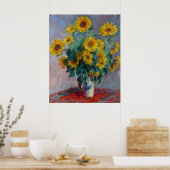 Claude Monet Bouquet van Zonnebloemen Poster (Keuken)