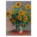 Claude Monet - Bouquet van zonnebloemen Snijplank<br><div class="desc">Bouquet of Sunflower / Bouquet de tournesols - Claude Monet,  Oil on Canvas,  1881</div>