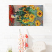 Claude Monet - Bouquet van zonnebloemen Spandoek (Insitu)