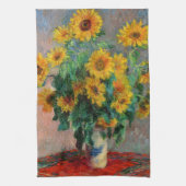 Claude Monet - Bouquet van zonnebloemen Theedoek (Verticaal)