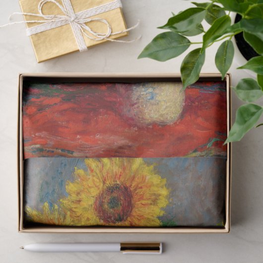 Claude Monet - Bouquet van zonnebloemen Tissuepapier (Geschenk)