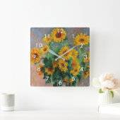 Claude Monet - Bouquet van zonnebloemen Vierkante Klok (Huis)