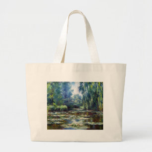 Claude Monet Bridge over Water Lily Pond Grote Tote Bag