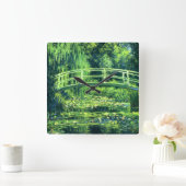 Claude Monet Brug over een waterkant Vierkante Klok (Huis)