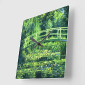 Claude Monet Brug over een waterkant Vierkante Klok (Hoek)