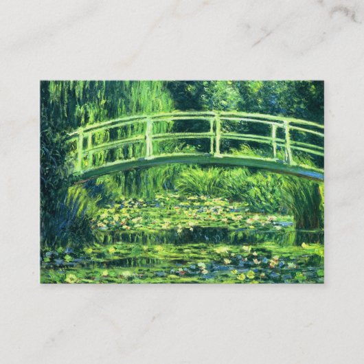 Claude Monet Brug over een waterkant Visitekaartje (Voorkant)