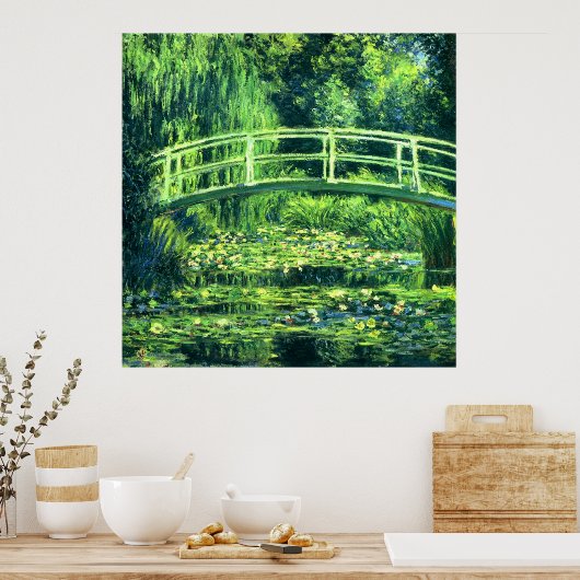 Claude Monet: Brug over een waterlantaarn Poster (Keuken)