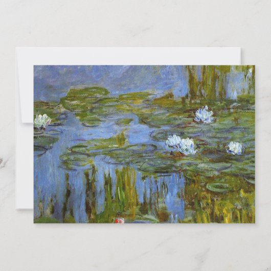 Claude Monet  bruiloft Kaart (Achterkant)