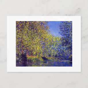 Claude Monet buigt zich in Epte bij Giverny Briefkaart