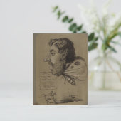 Claude Monet Caricature of Jules Didier c. 1860 Te Briefkaart (Staand voorkant)