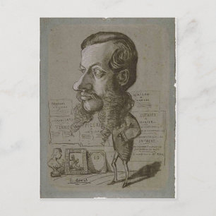 Claude Monet Caricature van L?on Manchon c. 1855-1 Briefkaart