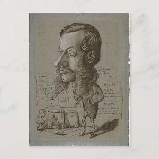 Claude Monet Caricature van L?on Manchon c. 1855-1 Briefkaart (Voorkant)