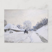 Claude Monet - Cart on the Snowy Road at Honfleur Briefkaart (Voorkant)
