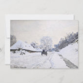 Claude Monet - Cart on the Snowy Road at Honfleur Kaart (Voorkant)