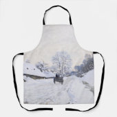 Claude Monet - Cart on the Snowy Road at Honfleur Schort (Voorkant)