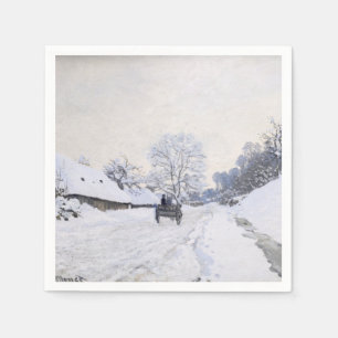 Claude Monet - Cart on the Snowy Road at Honfleur Servet