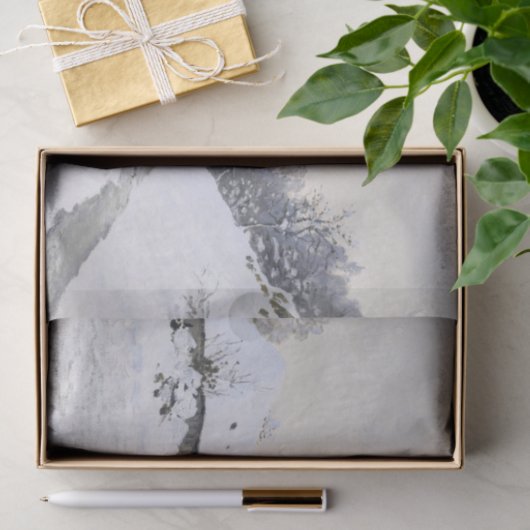 Claude Monet - Cart on the Snowy Road at Honfleur Tissuepapier (Geschenk)