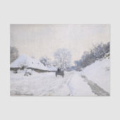 Claude Monet - Cart on the Snowy Road at Honfleur Tissuepapier (Voorkant)