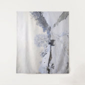 Claude Monet - Cart on the Snowy Road at Honfleur Wandkleed (Voorkant)