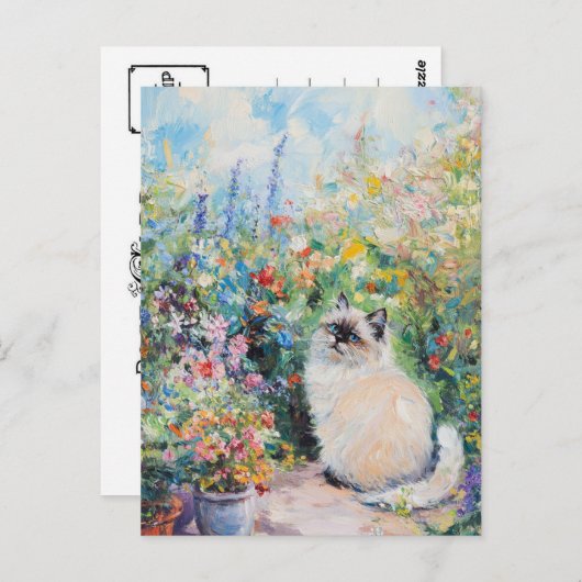 Claude Monet Cat Briefkaart (Voorkant / Achterkant)