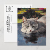 Claude Monet Cat Briefkaart (Voorkant / Achterkant)