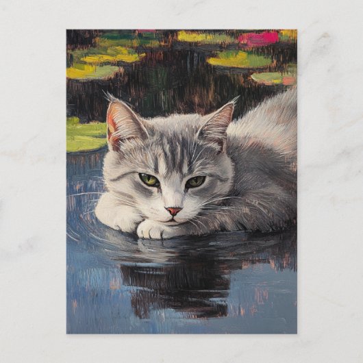 Claude Monet Cat Briefkaart (Voorkant)