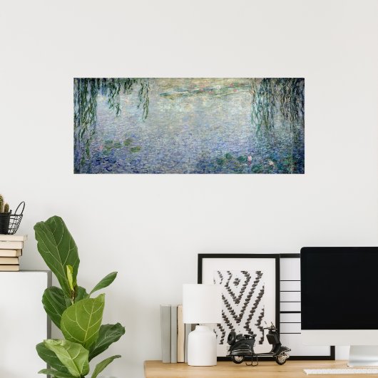 Claude Monet | centrum voor waterlib-weiden Poster (Thuiskantoor)