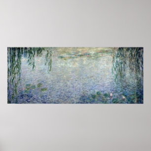 Claude Monet centrum voor waterlib-weiden Poster