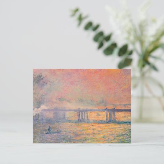 Claude Monet Charing Cross Bridge Briefkaart (Staand voorkant)