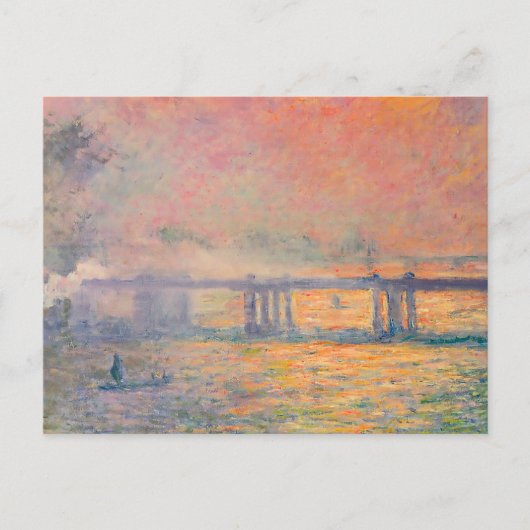 Claude Monet Charing Cross Bridge Briefkaart (Voorkant)