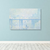 Claude Monet - Charing Cross Bridge Canvas Afdruk (Insitu (Houten vloer))
