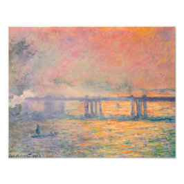 Claude Monet Charing Cross Bridge Foto Afdruk