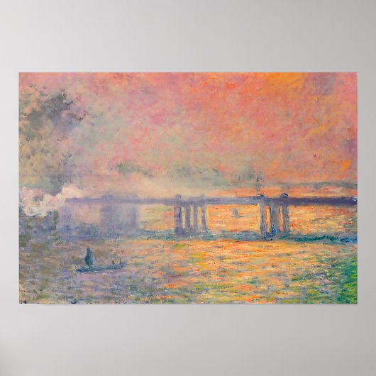 Claude Monet Charing Cross Bridge Poster (Voorkant)