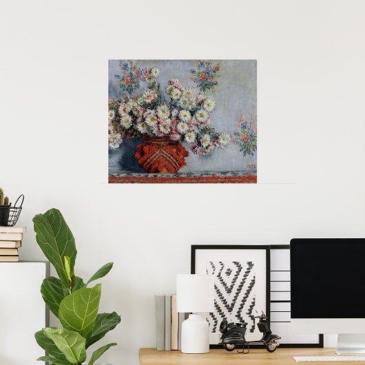 Claude Monet | Chrysanthema 1878 Poster (Thuiskantoor)