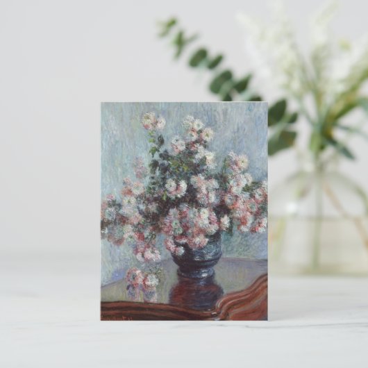  Claude Monet Chrysanthema Briefkaart (Staand voorkant)