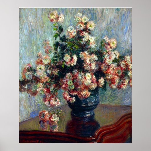 Claude Monet_Chrysanthemum Flowers - Poster (Voorkant)