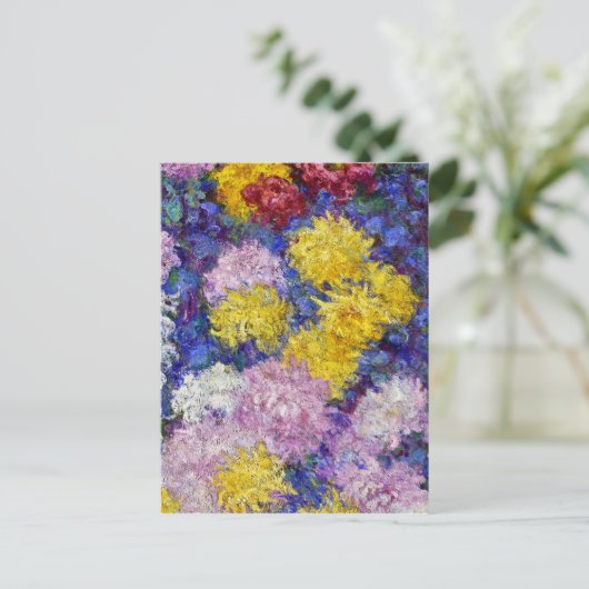 Claude Monet - Chrysanthemums Briefkaart (Staand voorkant)