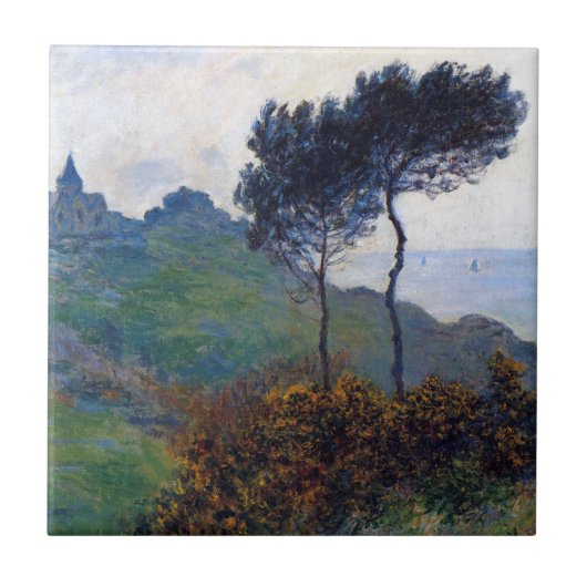 Claude Monet Church in Varengeville Tegeltje (Voorkant)