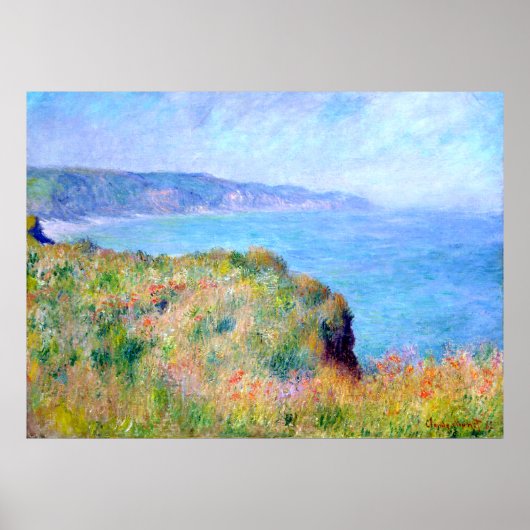 Claude Monet: Cliff Near Pourville Poster (Voorkant)
