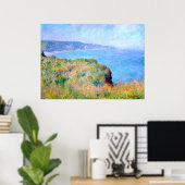 Claude Monet: Cliff Near Pourville Poster (Thuiskantoor)