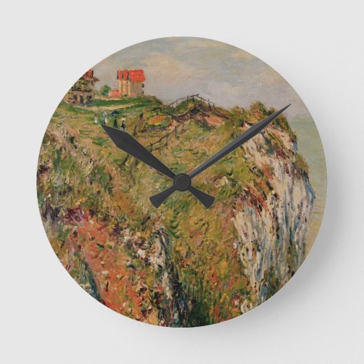 Claude Monet | Cliff te Dieppe, 1882 Ronde Klok (Voorkant)