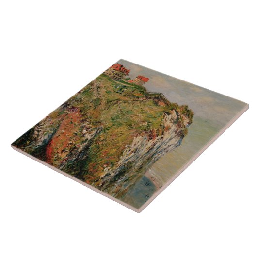 Claude Monet | Cliff te Dieppe, 1882 Tegeltje (Zijkant)